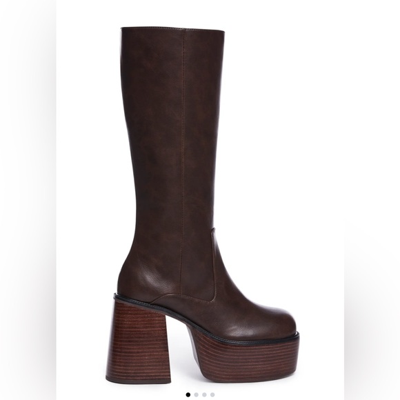 Dolls Kill Shoes - VINTAGE SOUL KNEE HIGH BOOTS - CHOCOLATE